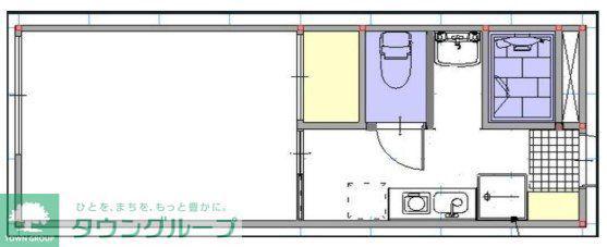 コーポヤチヨ(1K/1階)の間取り写真