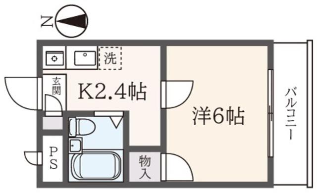 メゾンアイ(1K/2階)の間取り写真