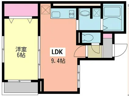 ディアスクエア亀戸(1LDK/2階)の間取り写真
