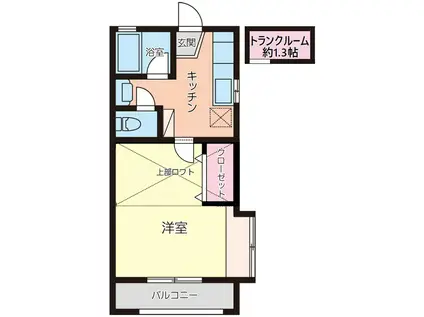 KAICHI(1K/1階)の間取り写真
