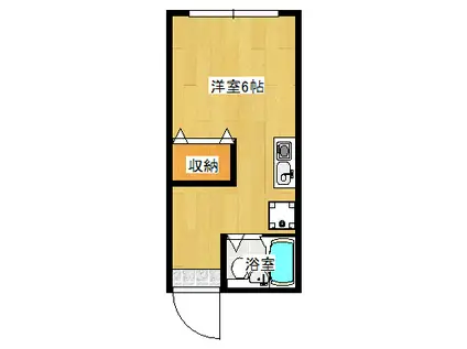 ファミュー鳥越II(1K/2階)の間取り写真