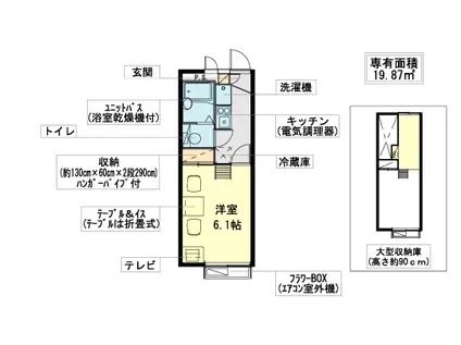 フローリッシュII(1K/2階)の間取り写真