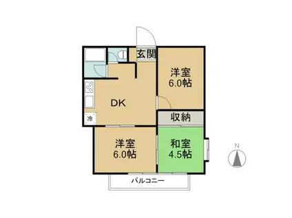 ロイヤルハイツ(3DK/2階)の間取り写真