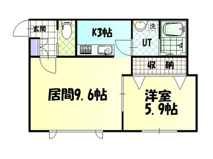 NLC III(1LDK/1階)の間取り写真