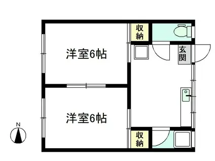 サンケイ荘(2DK/1階)の間取り写真