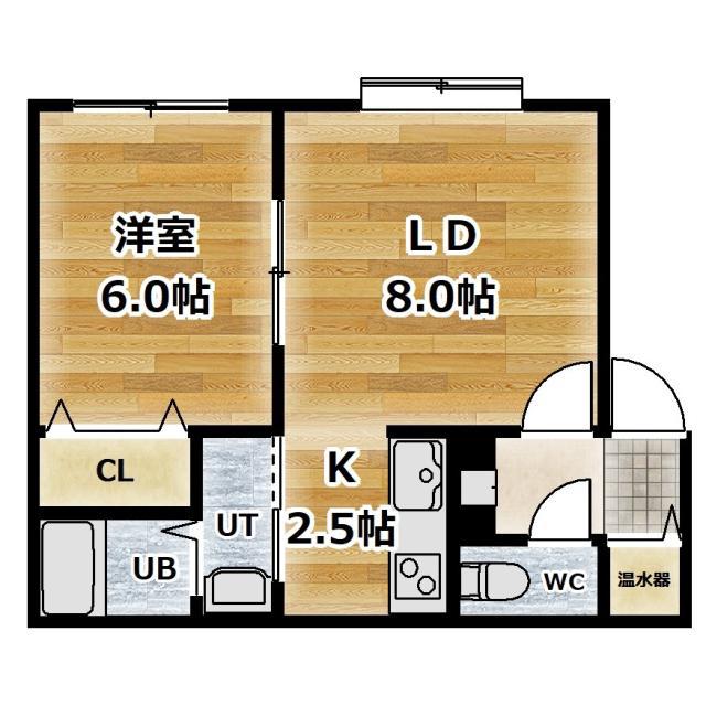 PRESSO MARE(1LDK/1階)の間取り写真