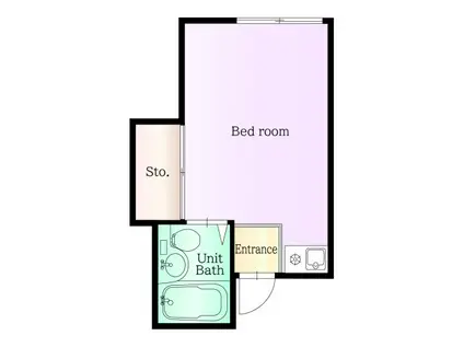 サンハイツ藤(ワンルーム/2階)の間取り写真