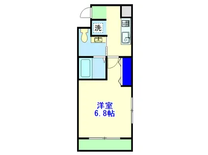 デコール(1K/1階)の間取り写真