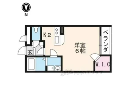 レオネクスト京都(ワンルーム/2階)の間取り写真