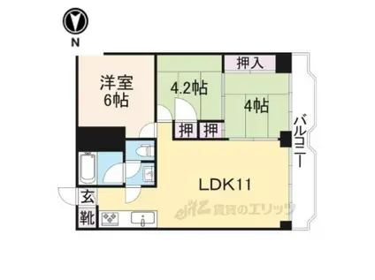 クラスカ西陣(3LDK/5階)の間取り写真