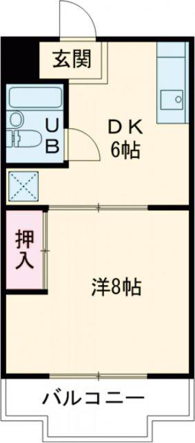 MANSION DIANA(1DK/2階)の間取り写真