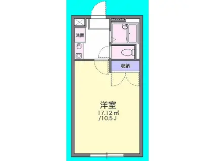 ＪＲ常磐線 羽鳥駅 徒歩28分 2階建 築28年(1K/1階)の間取り写真
