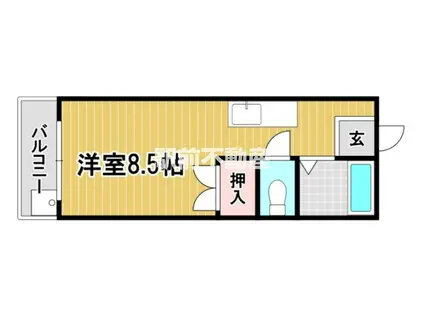 クラウンハイツ(ワンルーム/1階)の間取り写真