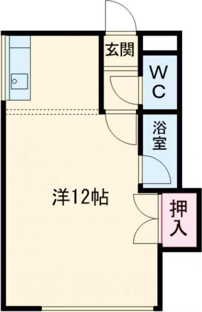 エクセル101(ワンルーム/1階)の間取り写真