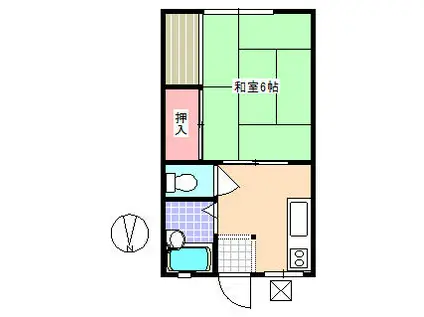 ハイツ純(1K/1階)の間取り写真