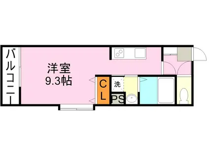 ARX荒田(ワンルーム/4階)の間取り写真