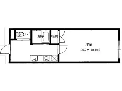 サウスERN COURT(ワンルーム/2階)の間取り写真