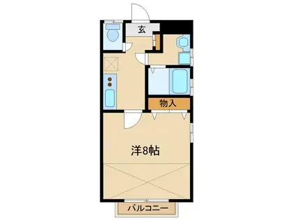 レーベンハイム21 G棟(1K/1階)の間取り写真