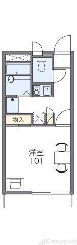 レオパレスコンフォート上本町(1K/1階)の間取り写真
