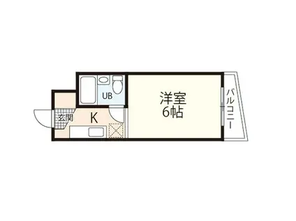 グレース幟町(1K/4階)の間取り写真