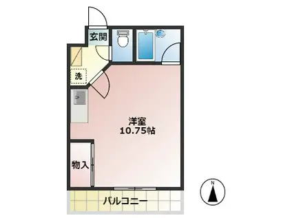 レジデンス武部(ワンルーム/2階)の間取り写真