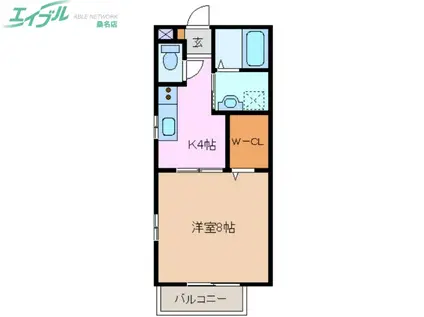 ATHLETE(1K/2階)の間取り写真