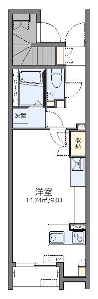 サンルーベル向原(ワンルーム/1階)の間取り写真