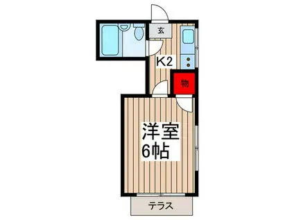 サンコーポ(1K/1階)の間取り写真