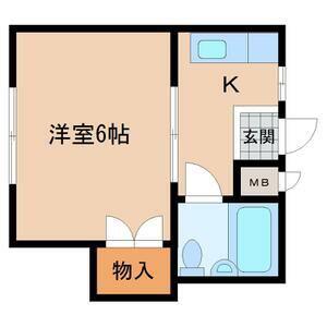 コーポ石山(1K/1階)の間取り写真