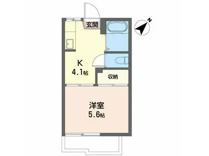 アイボリーハウス(1K/2階)の間取り写真