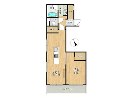ライオンズマンション目黒第5(1LDK/4階)の間取り写真