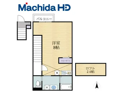 あんしん衣摺08-7002(1K/2階)の間取り写真
