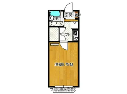 ラ・カーサ(1K/2階)の間取り写真