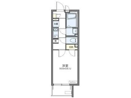 代官山マンション(1K/2階)の間取り写真