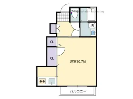 オリンピア(1K/1階)の間取り写真