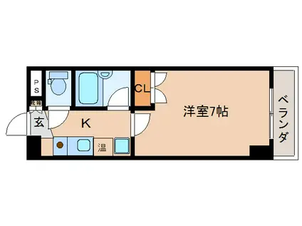 メゾン・ラポール(1K/3階)の間取り写真