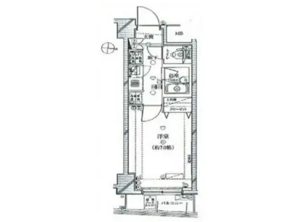プレール・ドゥーク代々木八幡(1K/6階)の間取り写真