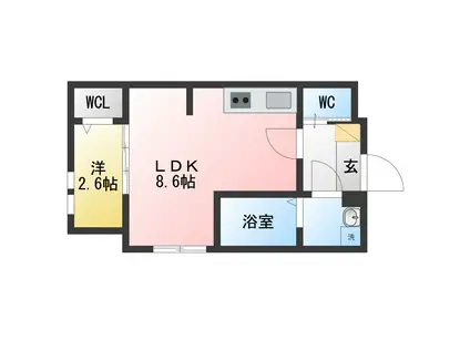 KEIAI RESIDENCE 久米川II(1LDK/3階)の間取り写真