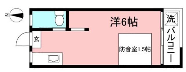 上原コーポラス(1K/3階)の間取り写真