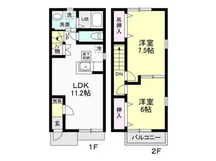 メゾン・フォーリア II(2LDK/1階)の間取り写真