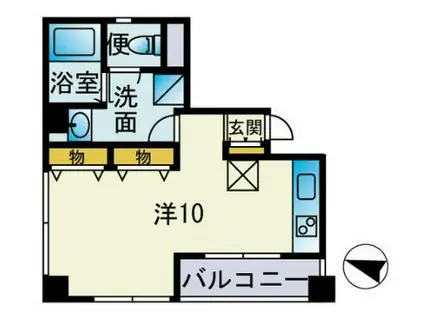 リノスタイル月島(ワンルーム/3階)の間取り写真