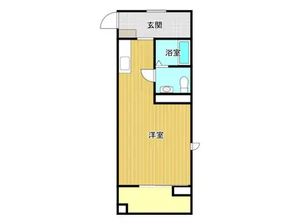 ステージア(ワンルーム/1階)の間取り写真