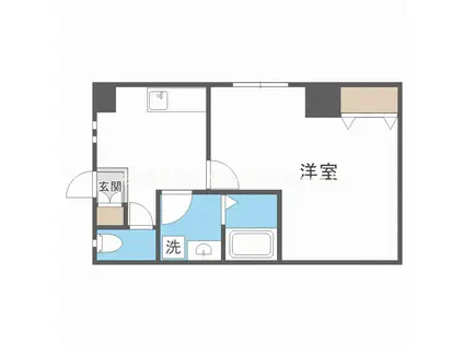 サブライムユース(1K/1階)の間取り写真