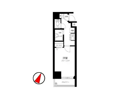 クレアシオン白金台(1K/3階)の間取り写真