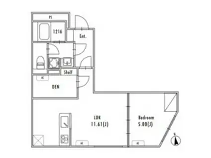 GRAN PASEO大森III(1SLDK/5階)の間取り写真