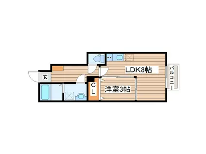 リーブル(1LDK/1階)の間取り写真