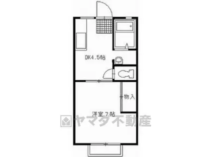 パナハイツ・A(1DK/1階)の間取り写真