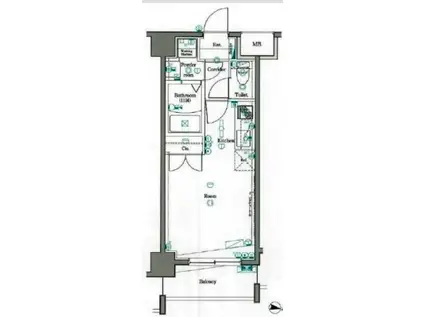 ミルーム中落合(ワンルーム/4階)の間取り写真
