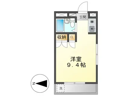 シャルム大堀(ワンルーム/5階)の間取り写真