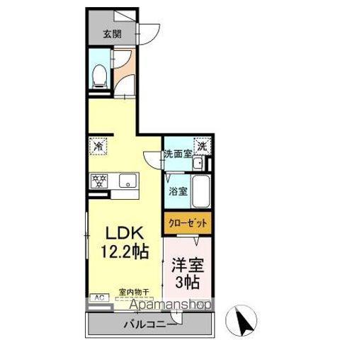 セレスティア京島(1LDK/2階)の間取り写真